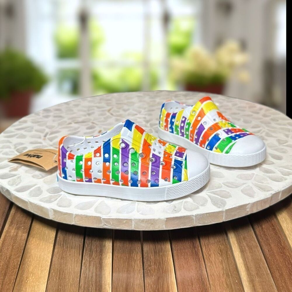 Native Jefferson Kids Slip On Water Shoes Sneakers Multi Color Brick Unisex Size - Picture 6 of 11